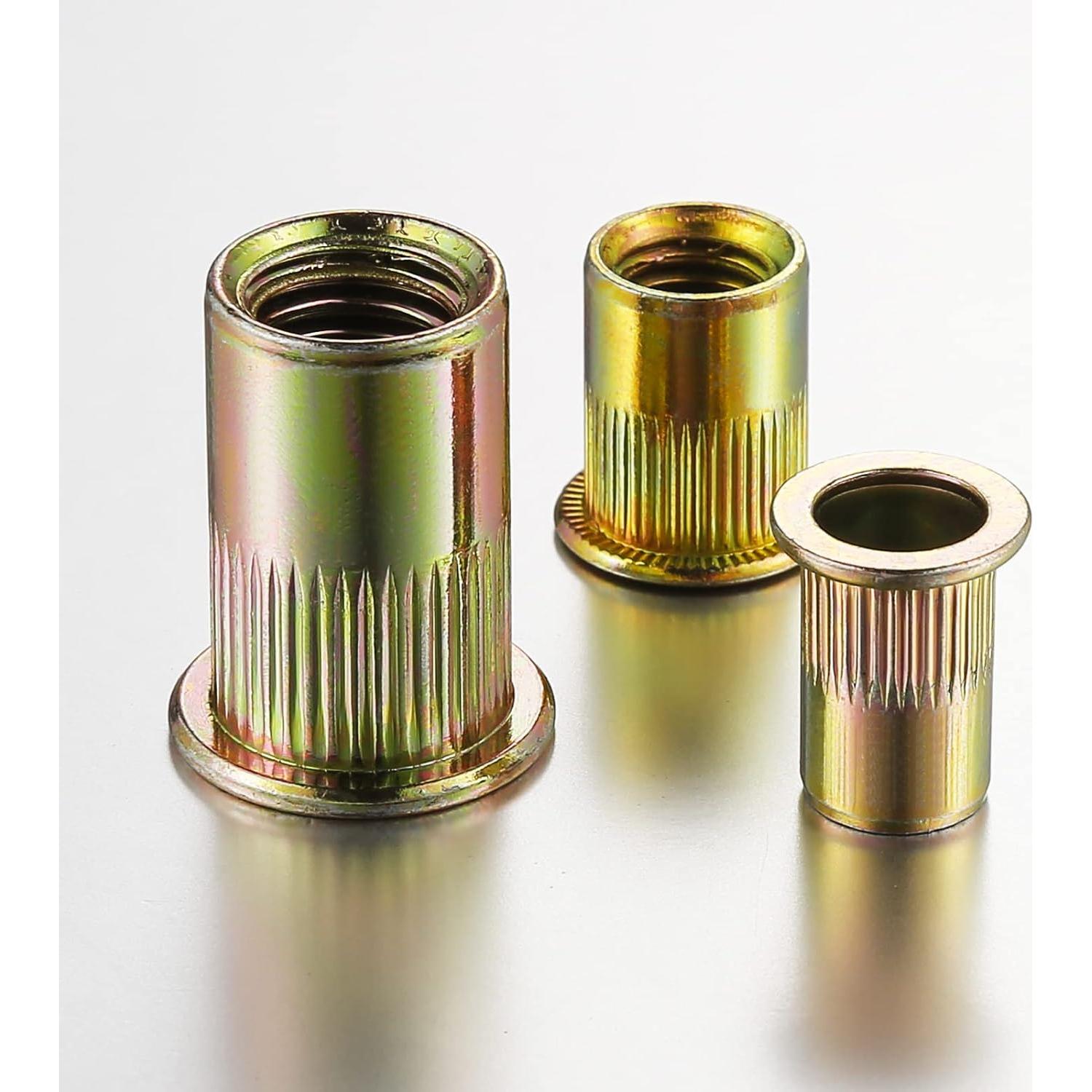 Tuerca de Remache Wensilon 1/2-13 Acero Zincado Amarillo 20Pcs