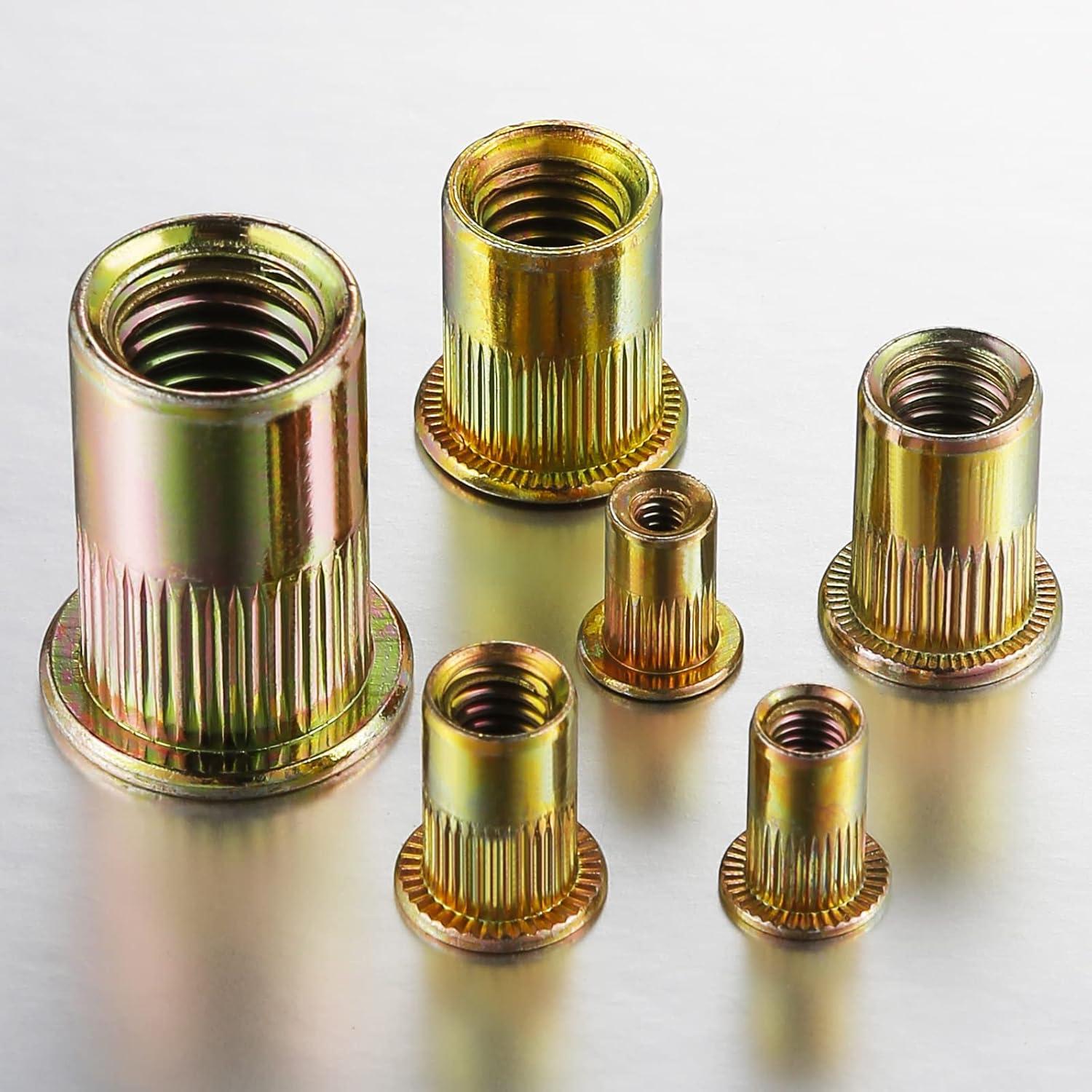 Tuerca de Remache Wensilon 1/2-13 Acero Zincado Amarillo 20Pcs