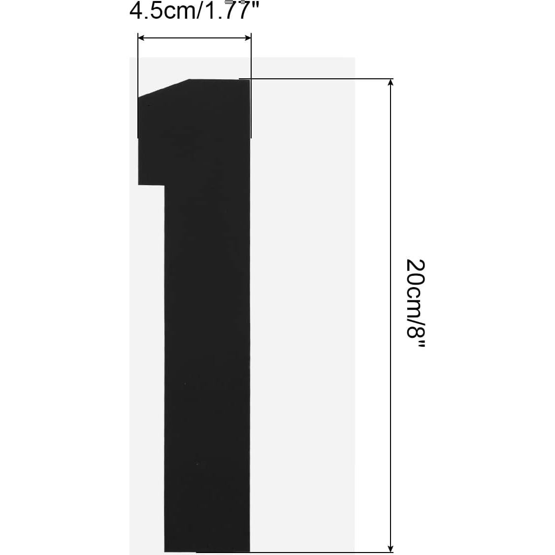 Parche de Números para Planchar MECCANIXITY 20cm Negro - 5 Piezas