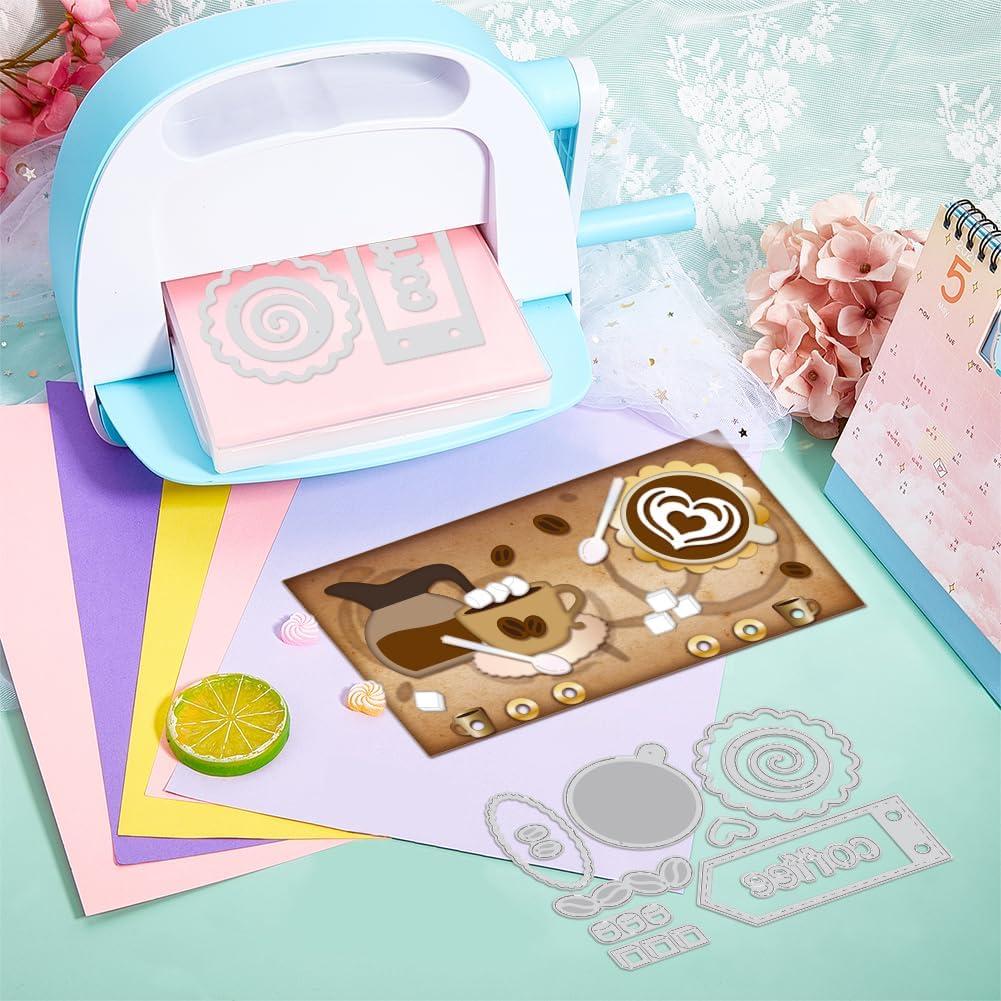 Troqueles de Corte GLOBLELAND Página de Café para Scrapbooking