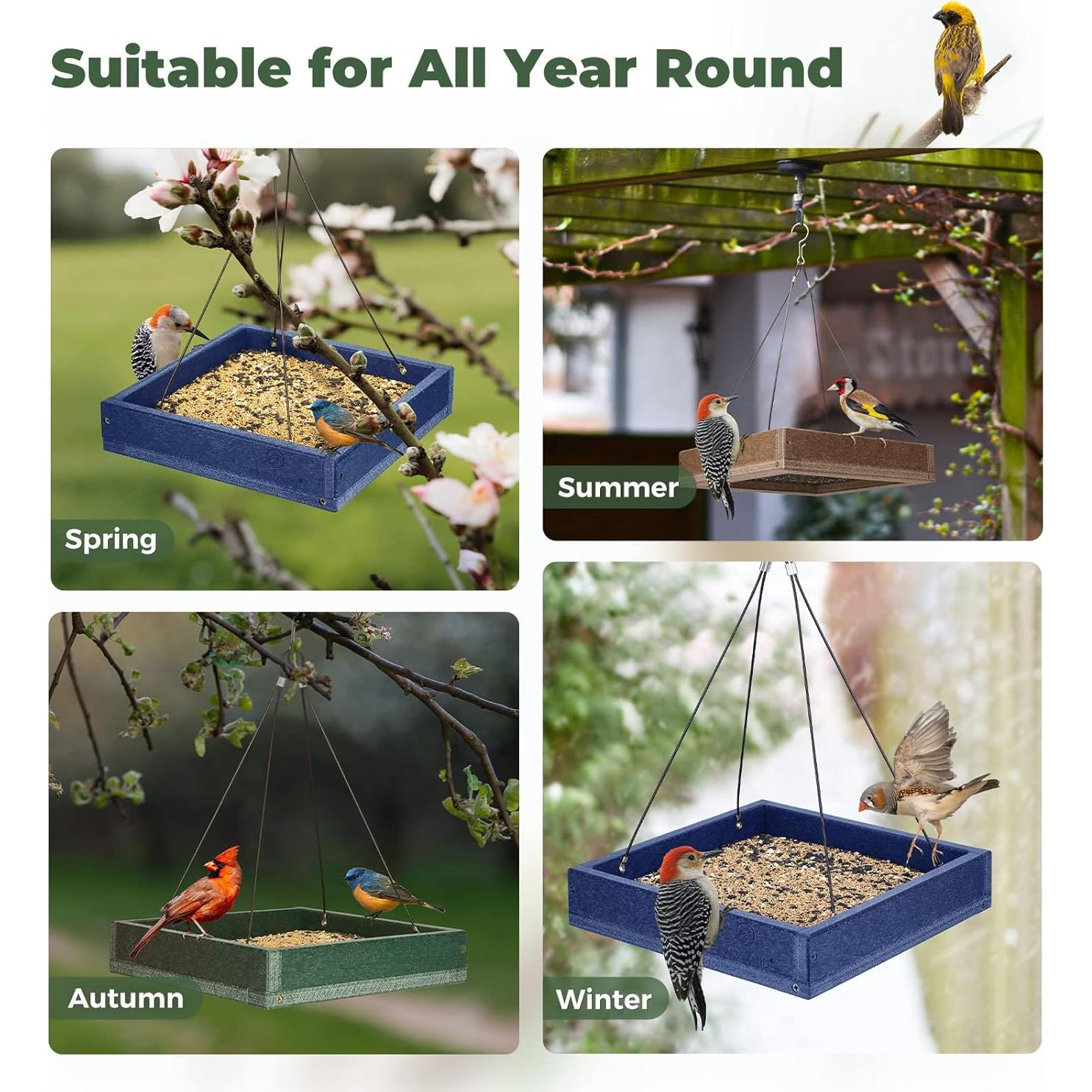 Bandeja Comedero para Aves Kingsyard 2 Pack Colgante 1.59 kg