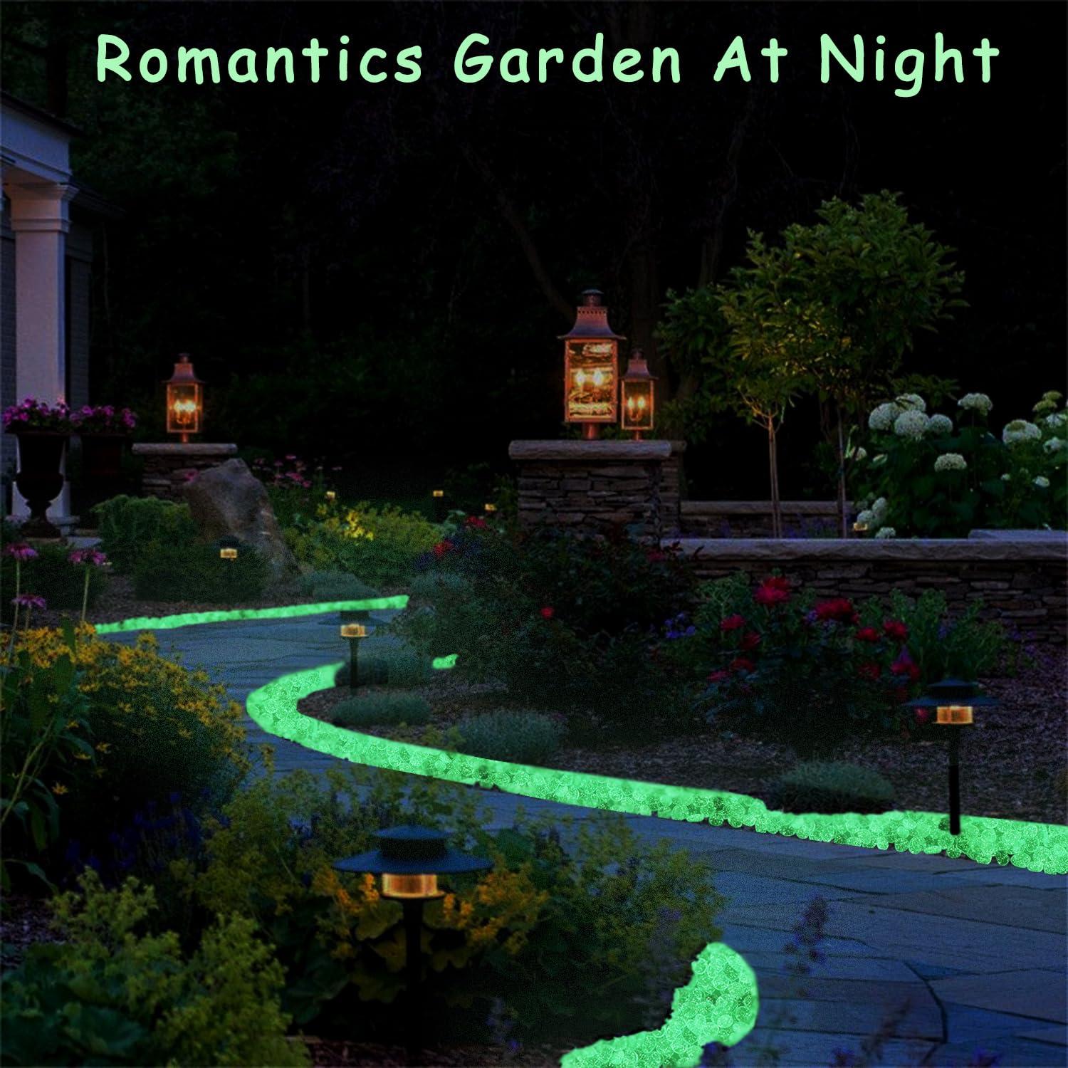 Piedras Brillantes Ajuwaa 200 pcs Luminiscentes Jardín 2-3 cm