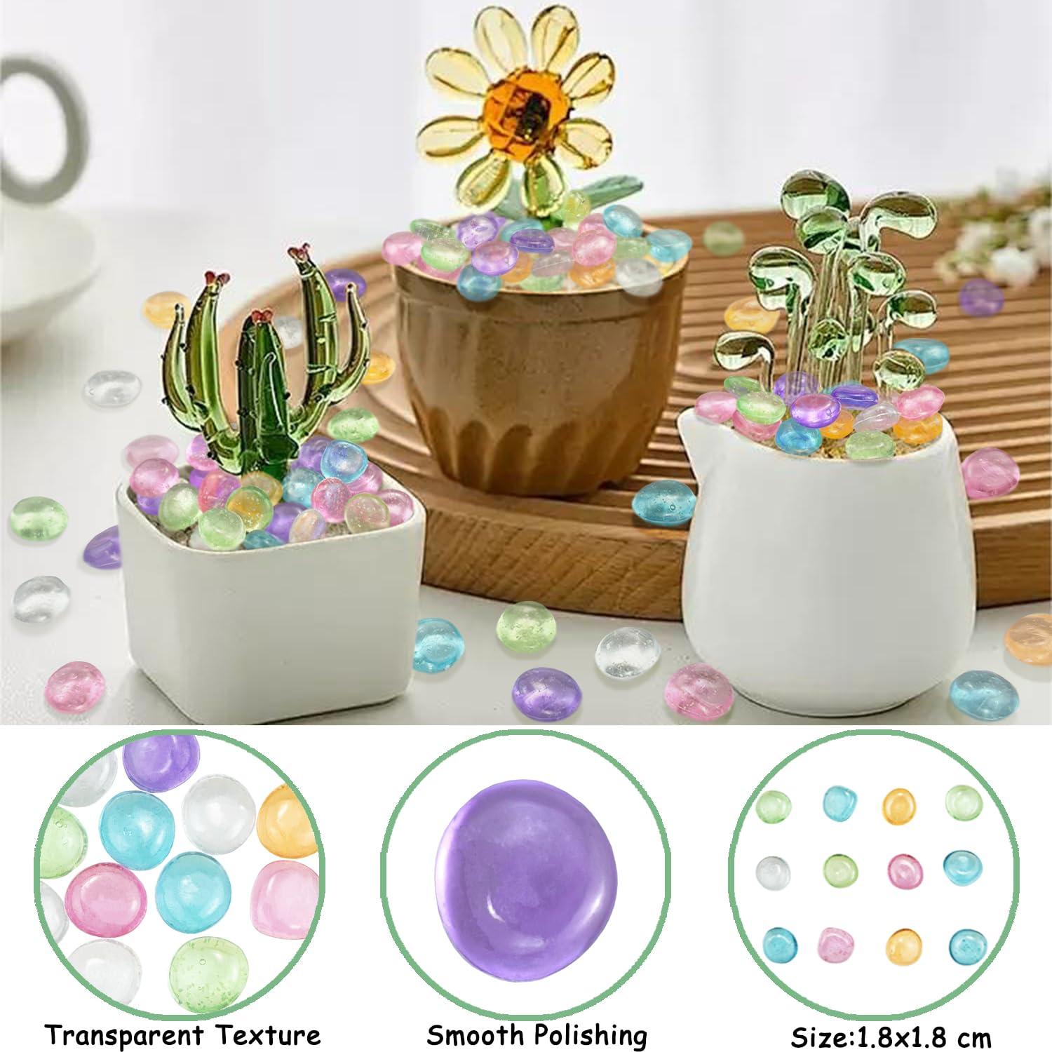 Piedras Brillantes Ajuwaa 200 pcs Luminiscentes Jardín 2-3 cm