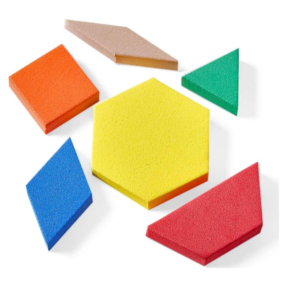 Bloques de Patrón de Espuma Hand2mind - Set de 100 Formas Geométricas
