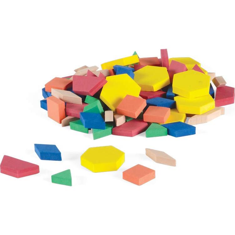 Bloques de Patrón de Espuma Hand2mind - Set de 100 Formas Geométricas