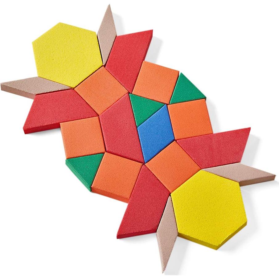 Bloques de Patrón de Espuma Hand2mind - Set de 100 Formas Geométricas