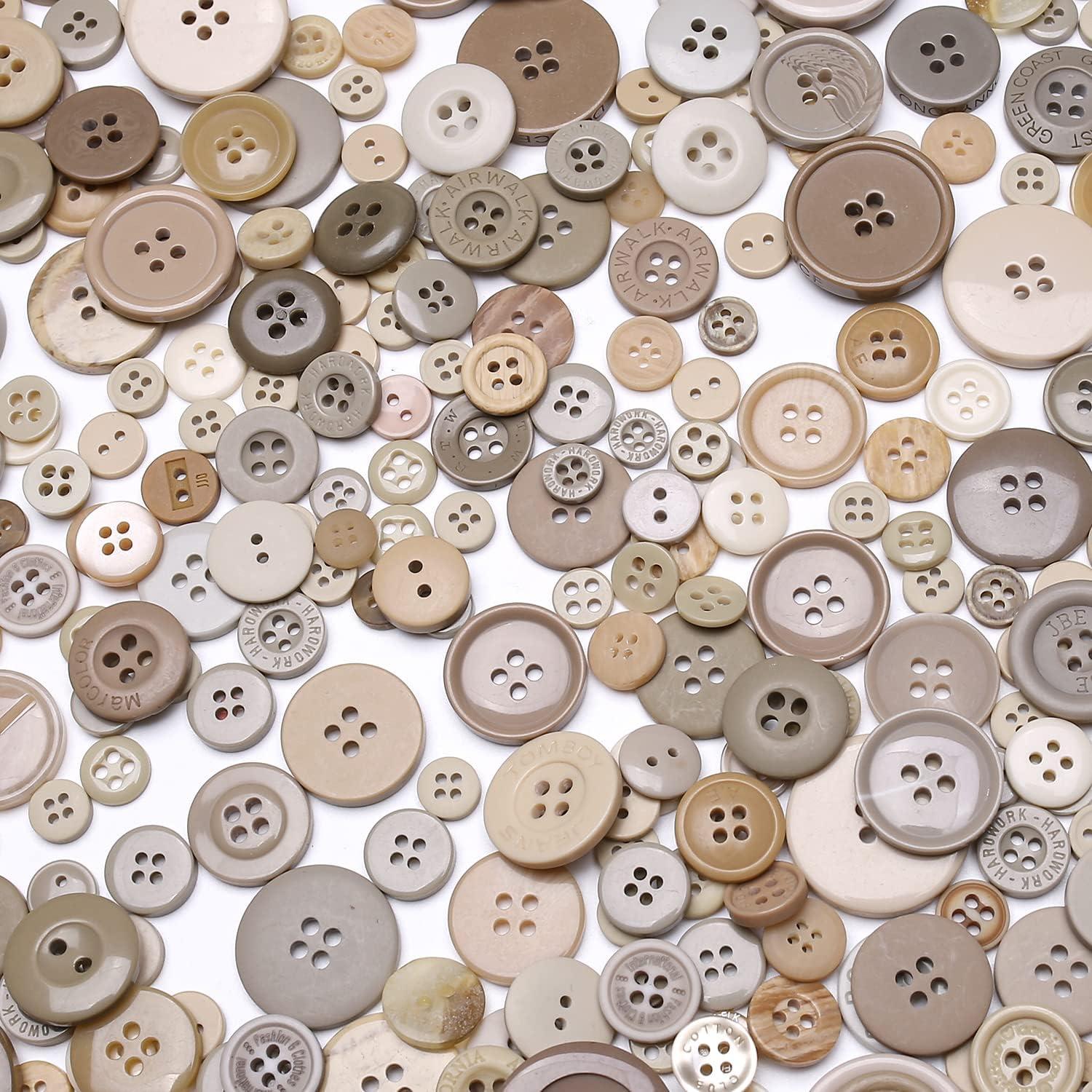 330 Botones de Resina Beige Jepeux para Manualidades DIY