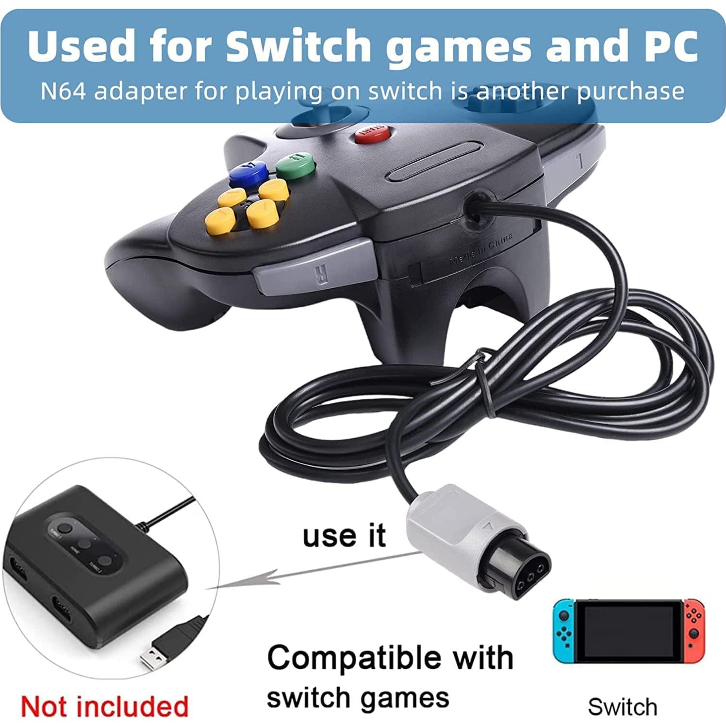 Controlador Clásico con Cable Burcica para N64 - 2 Paquetes