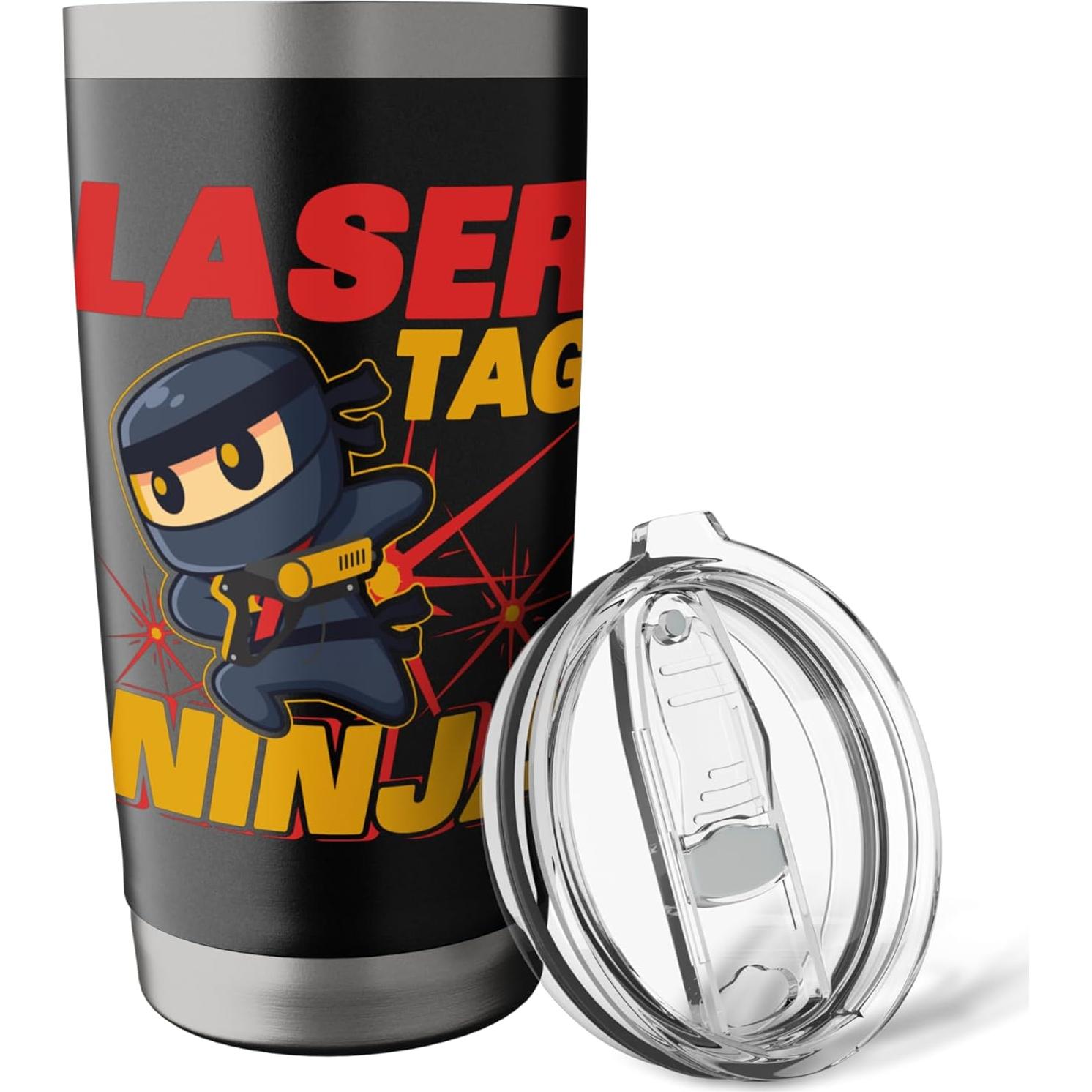 Taza Aislada de Acero Inoxidable 20 oz Lazer Tag Ninja