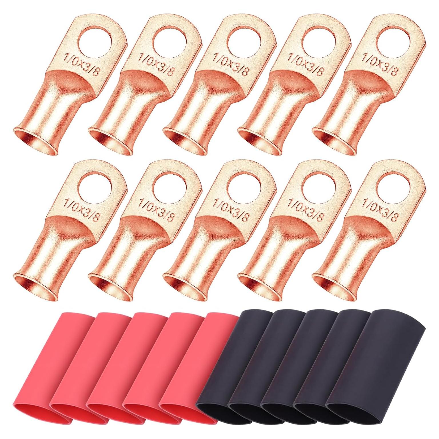 Conectores de Terminal de Batería iGreely 1/0 AWG 3/8" - 10 Pcs