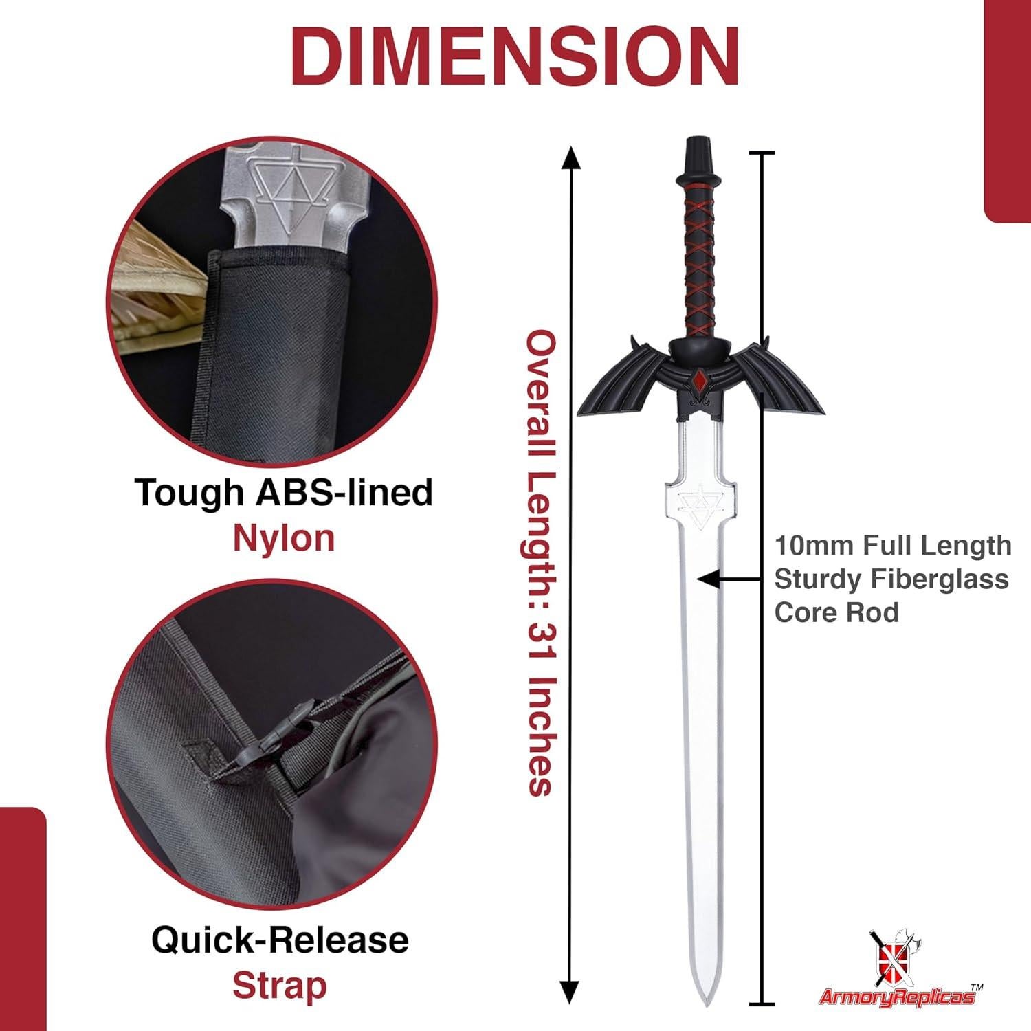 Espada de Espuma Réplicas de Armory 80 cm para LARP y Cosplay