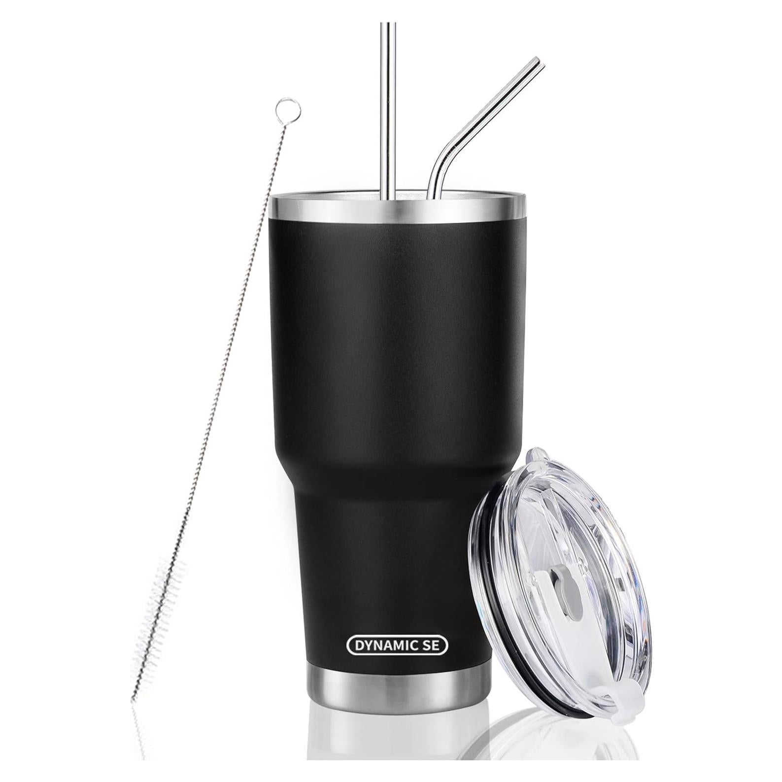 Vaso de Acero Inoxidable D·S 30 oz Negro con Doble Pared
