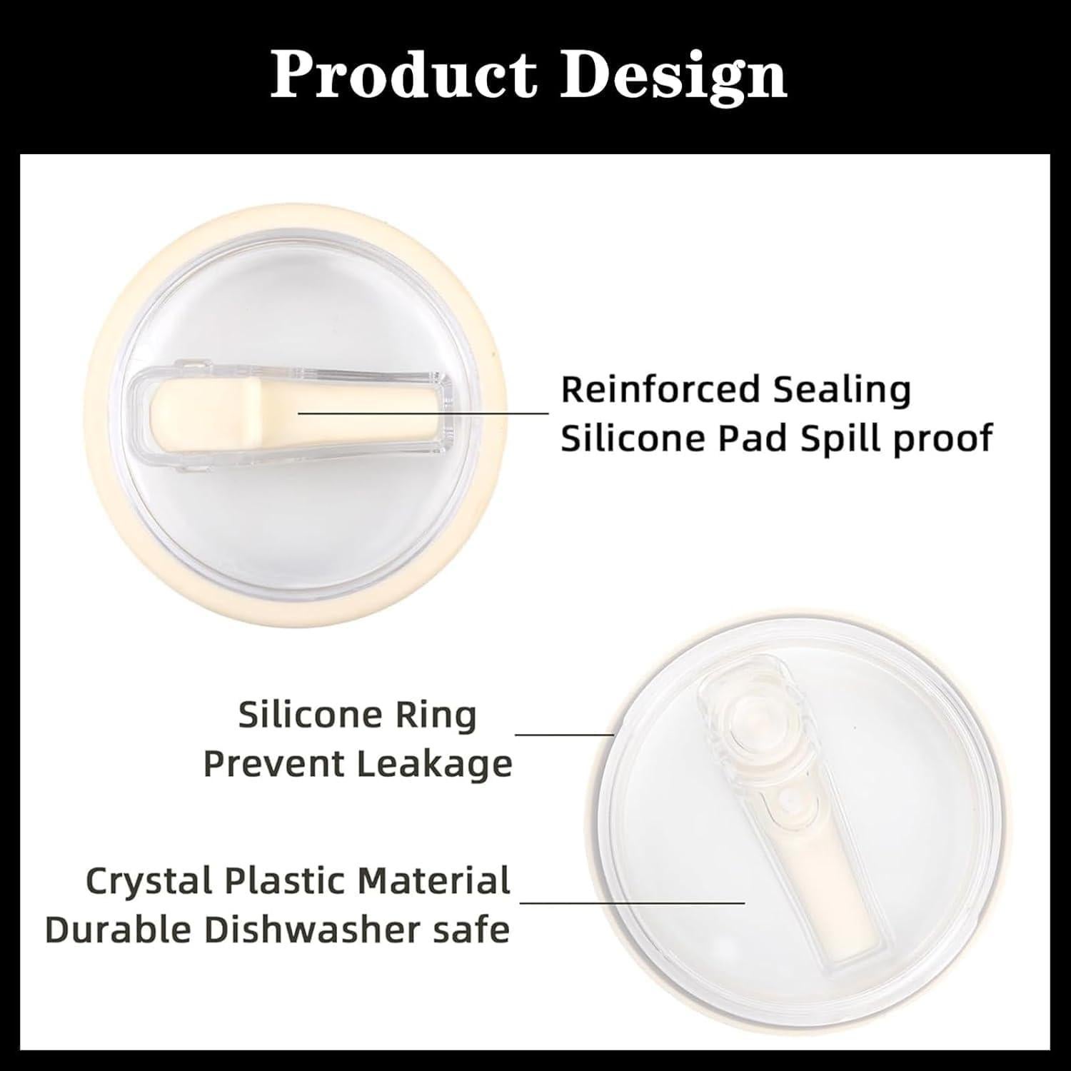 Juego de 2 tapas de repuesto Rimoleur para HydroJug 40 oz