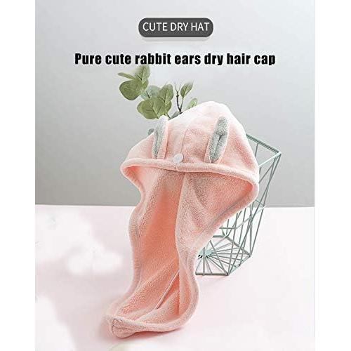 Toalla de Microfibra para el Cabello czmylzytt Rosa y Morado - 2 Piezas