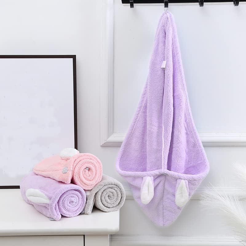 Toalla de Microfibra para el Cabello czmylzytt Rosa y Morado - 2 Piezas