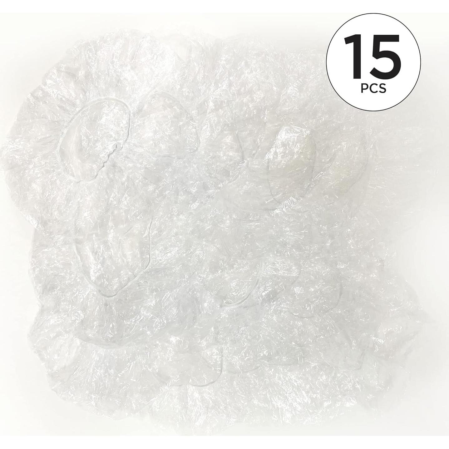 Gorros de Ducha Desechables Donna 15pcs - Impermeables y Cómodos