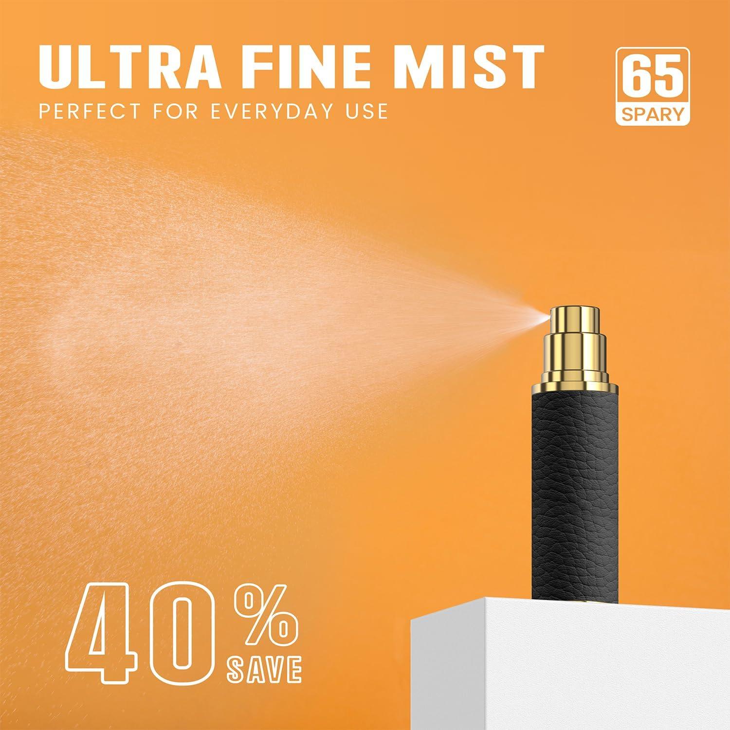 Atomizador de Perfume FENHON 5ml Recargable Cuero Negro