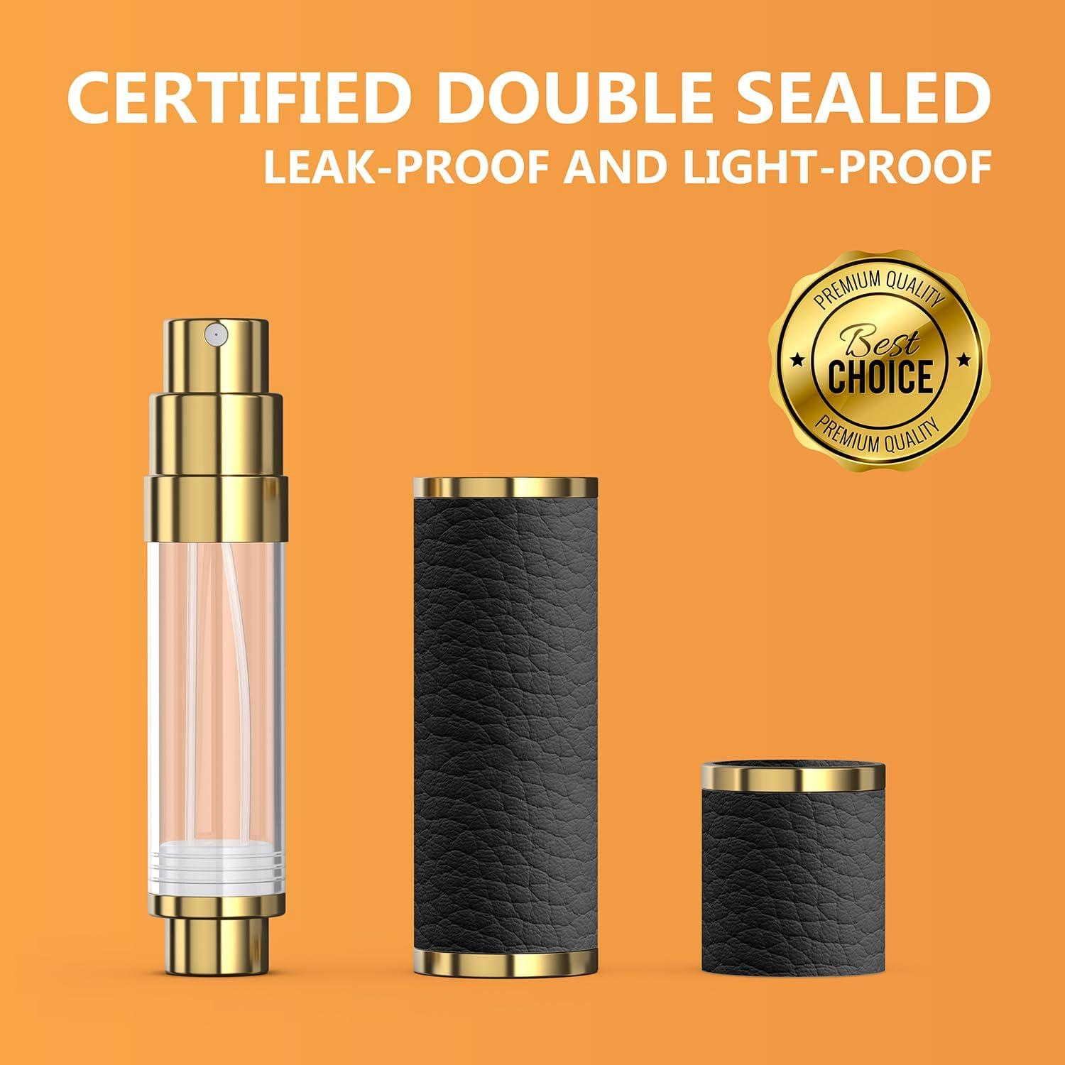 Atomizador de Perfume FENHON 5ml Recargable Cuero Negro