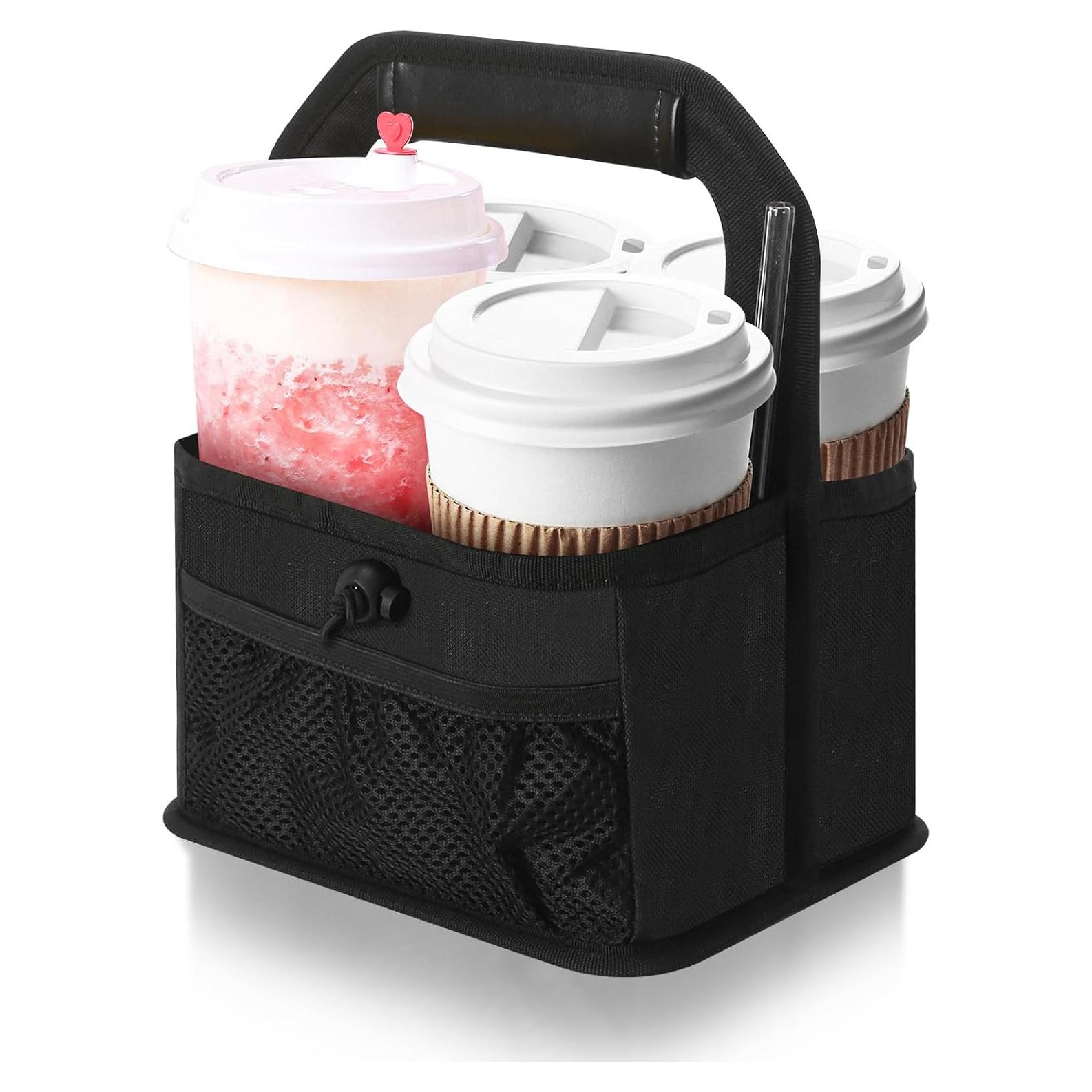 Portavasos Reutilizable slcinwzdt Negro para 4 Bebidas