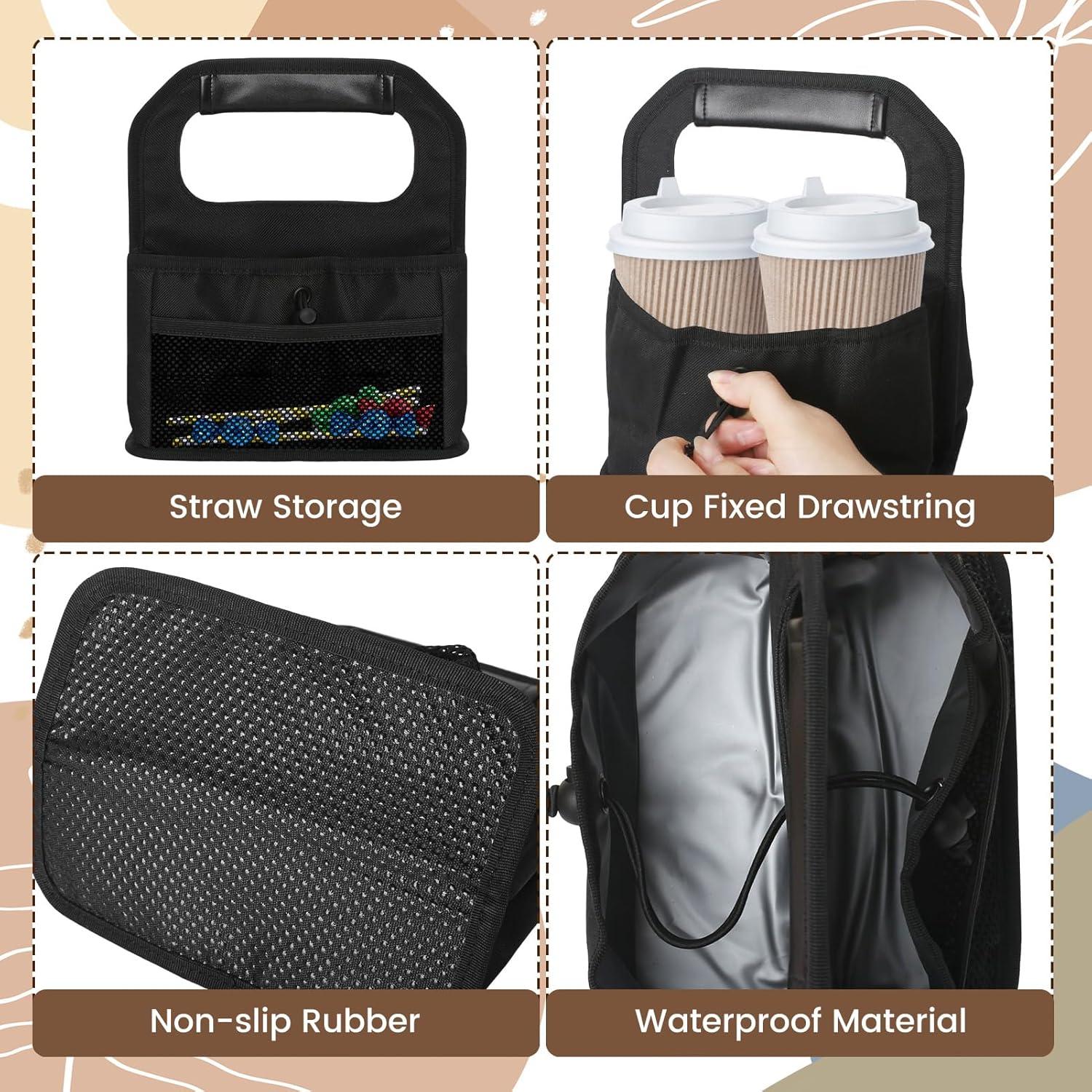 Portavasos Reutilizable slcinwzdt Negro para 4 Bebidas