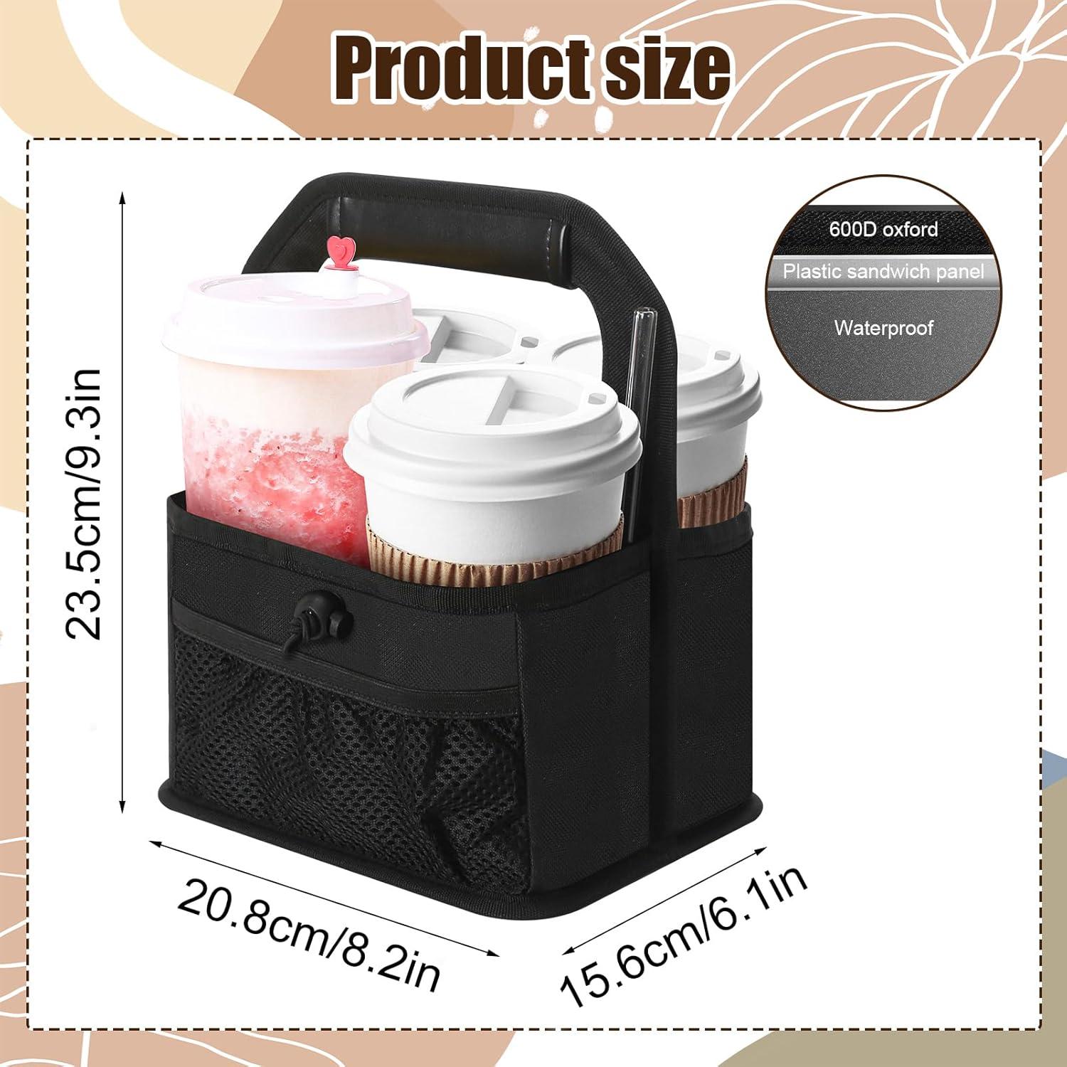 Portavasos Reutilizable slcinwzdt Negro para 4 Bebidas