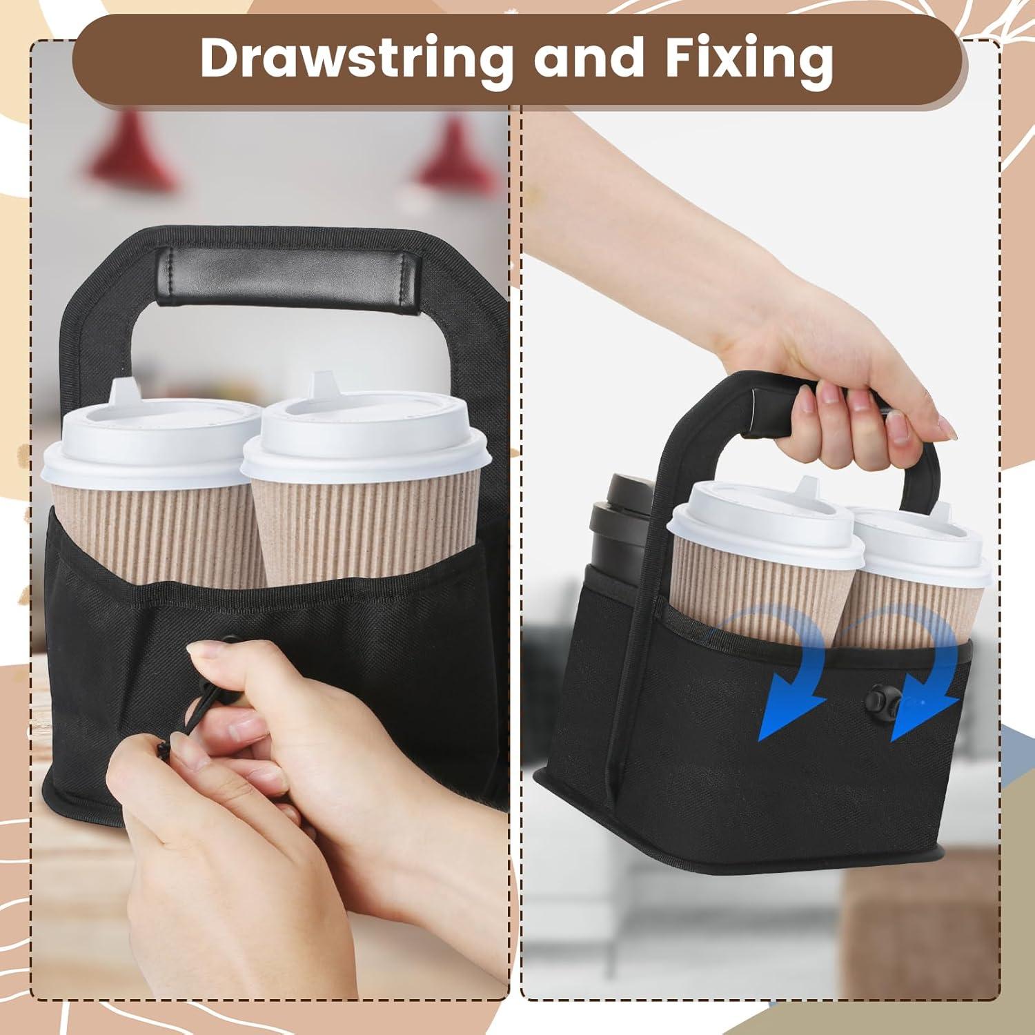 Portavasos Reutilizable slcinwzdt Negro para 4 Bebidas