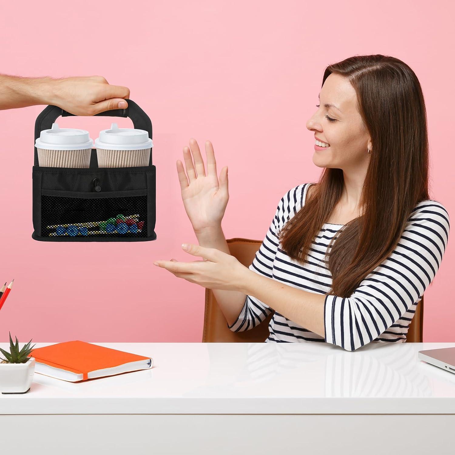 Portavasos Reutilizable slcinwzdt Negro para 4 Bebidas