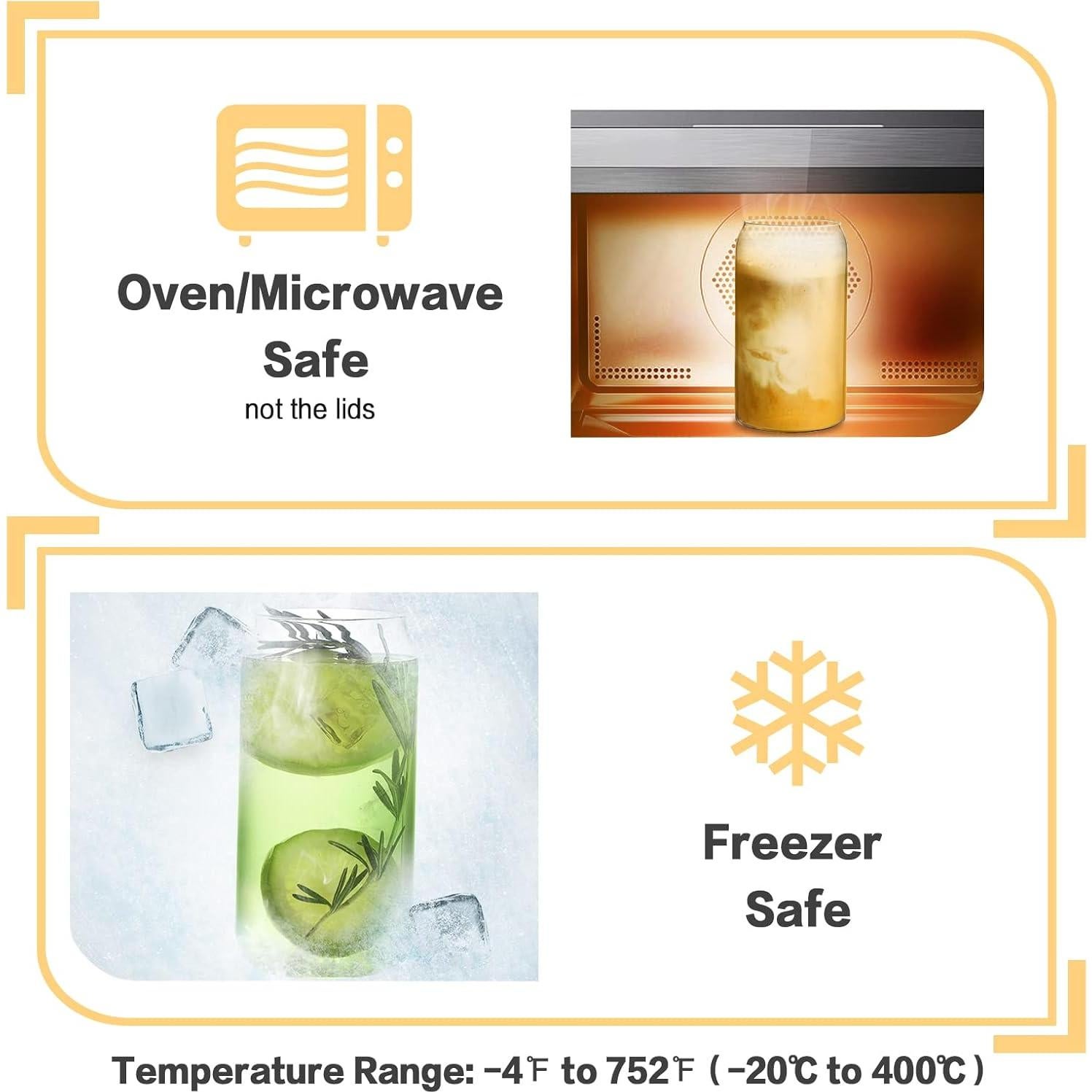 Set de 4 Tazas de Vidrio HOMBERKING con Tapas de Bambú 20oz