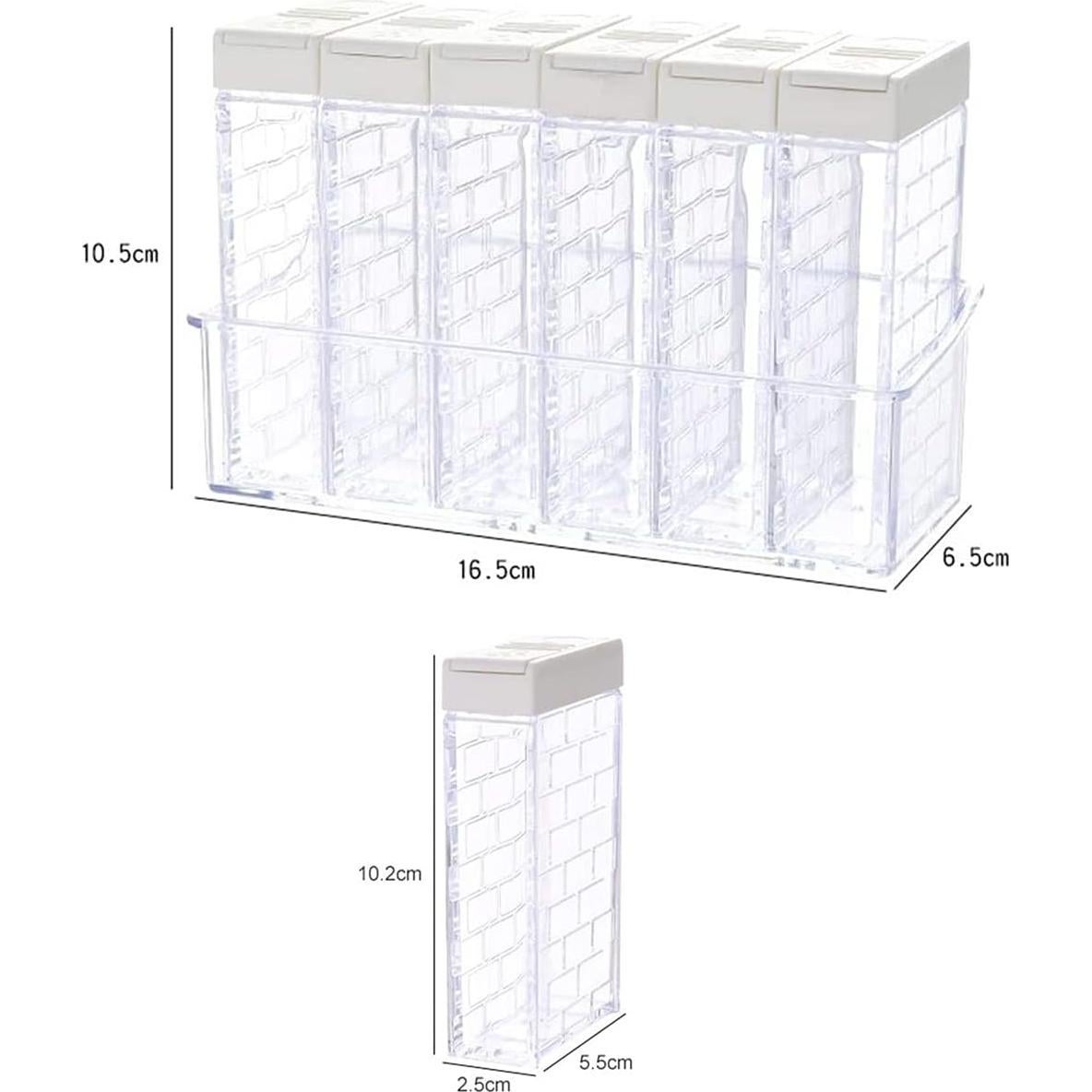 Juego de 12 Tarros de Especias Anberky con Bandeja Transparente
