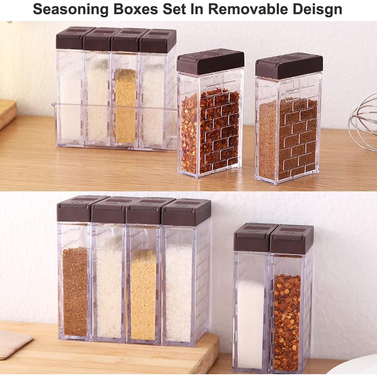 Juego de 12 Tarros de Especias Anberky con Bandeja Transparente