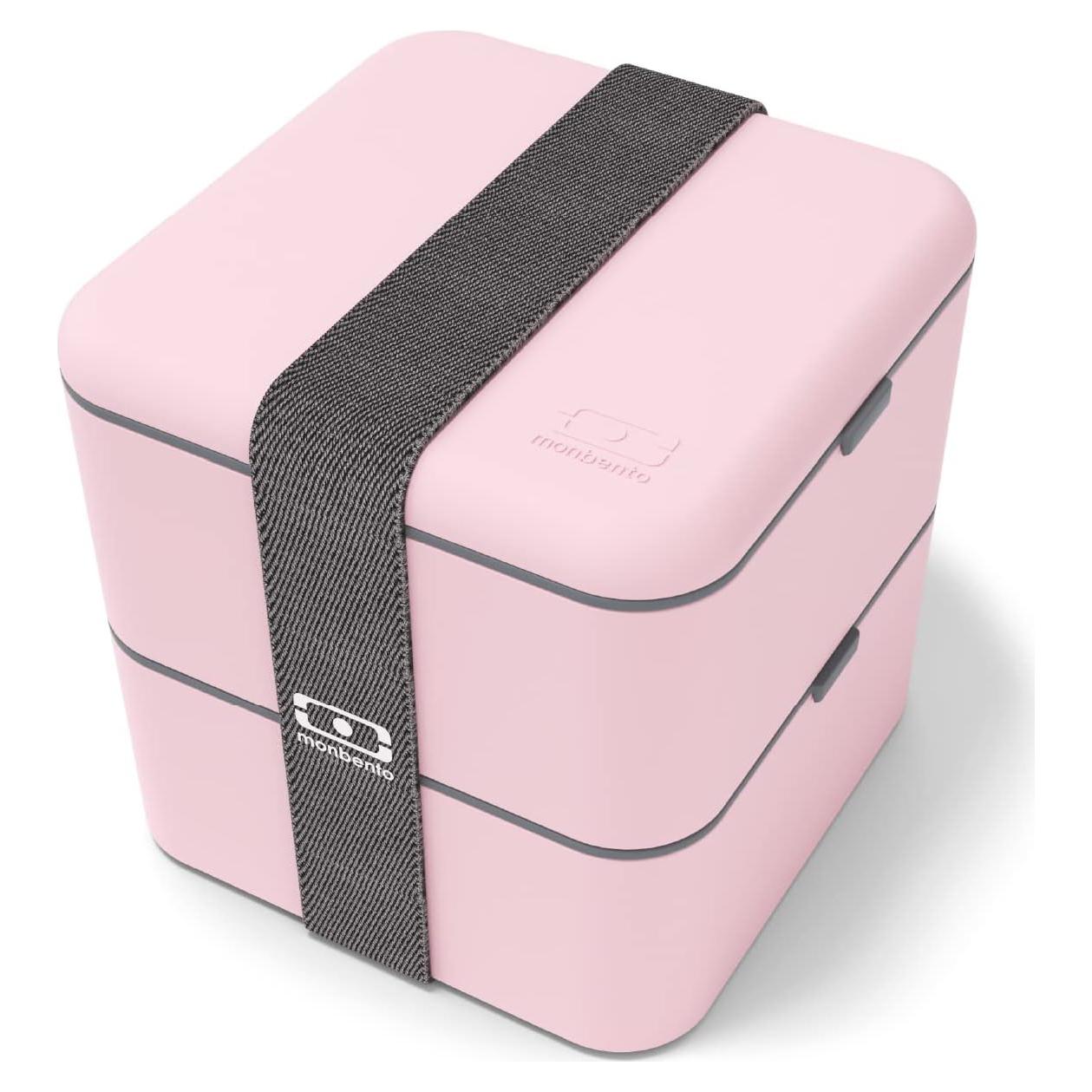 Caja Bento Grande Monbento MB Square Rosa Litchi 850ml