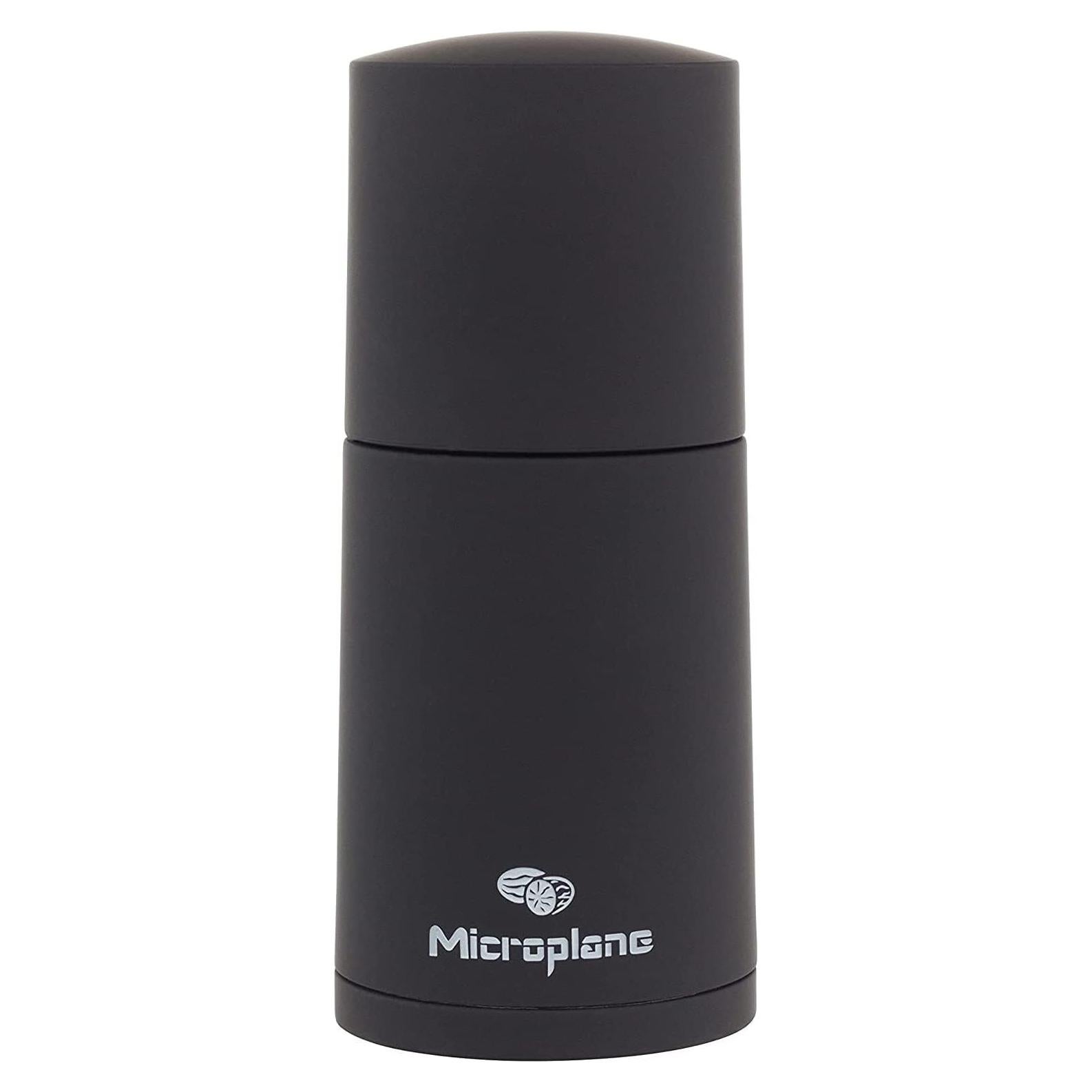 Molino de Especias Manual Microplane 48060 Negro - Rallador de Nuez Moscada y Canela