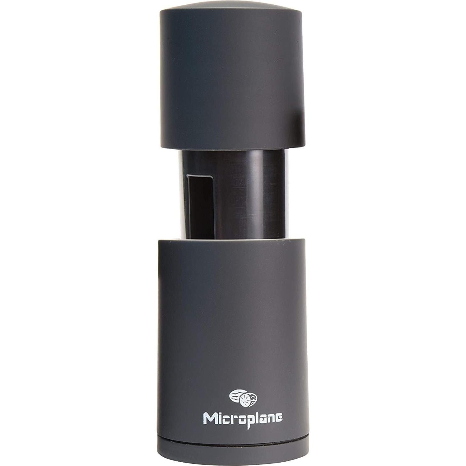 Molino de Especias Manual Microplane 48060 Negro - Rallador de Nuez Moscada y Canela