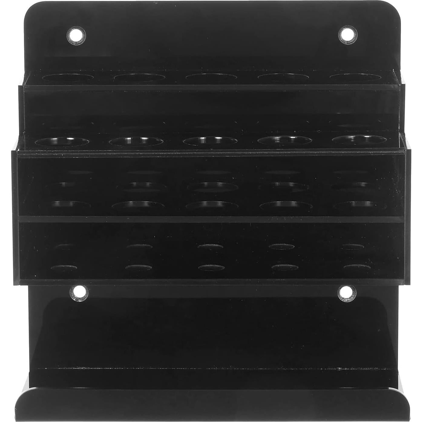 Soporte de Marcadores de Acrílico Negro MyGift con Bandeja para Borrador