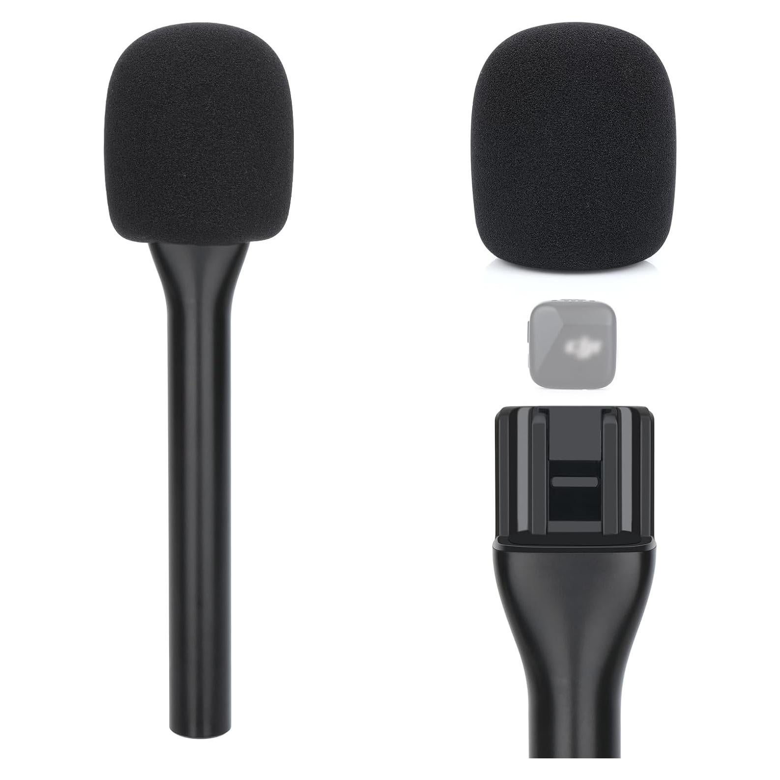 Micrófono Lavalier YOUSHARES con Mango y Parabrisas Espuma