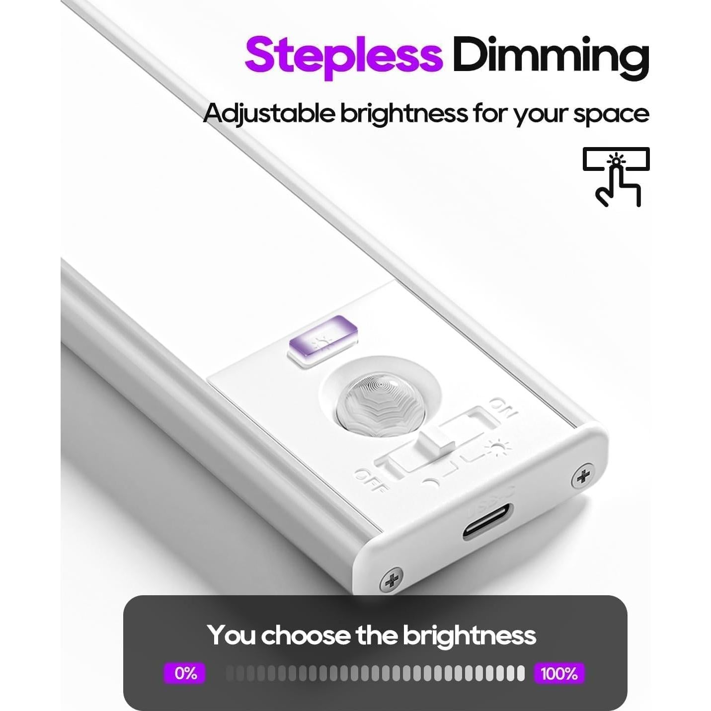 Luces Bajo Gabinete Auxoda 20.32cm con Sensor de Movimiento