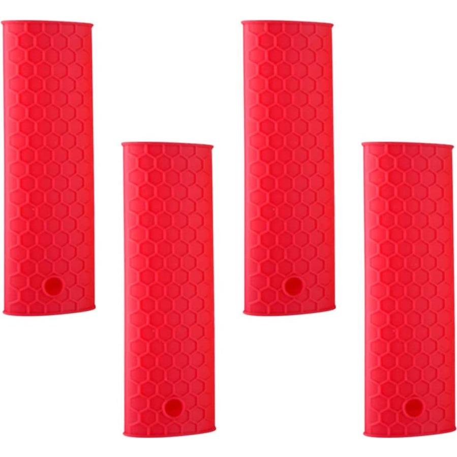 Funda de Mango de Silicona DOITOOL 4 Piezas Rojo Caramelo