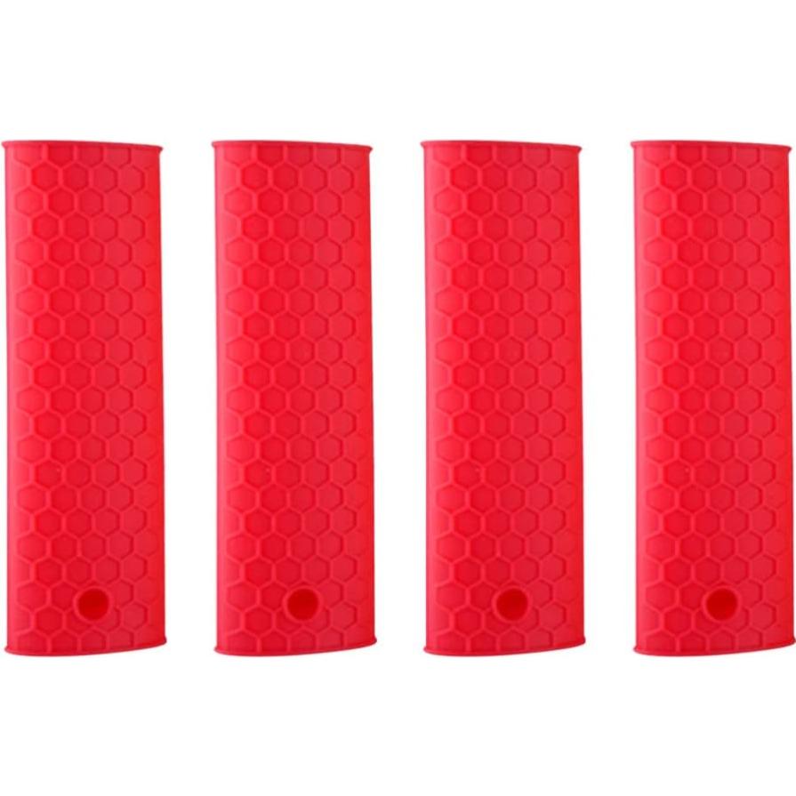 Funda de Mango de Silicona DOITOOL 4 Piezas Rojo Caramelo