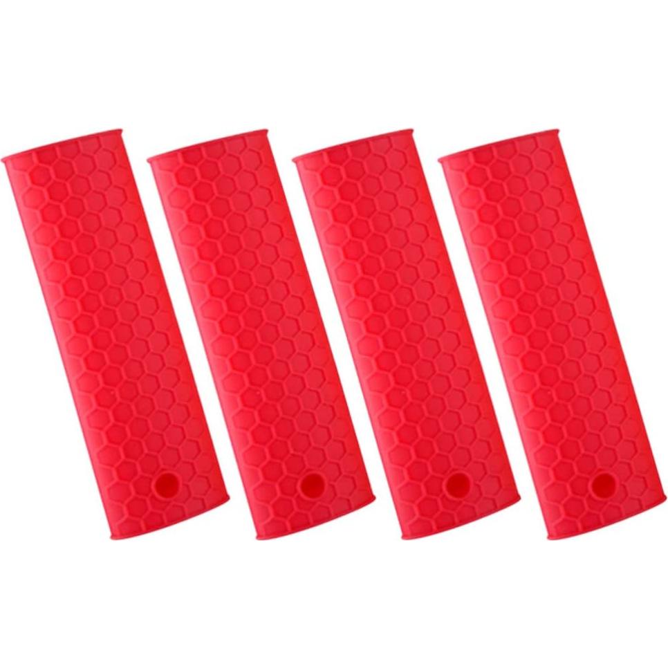 Funda de Mango de Silicona DOITOOL 4 Piezas Rojo Caramelo