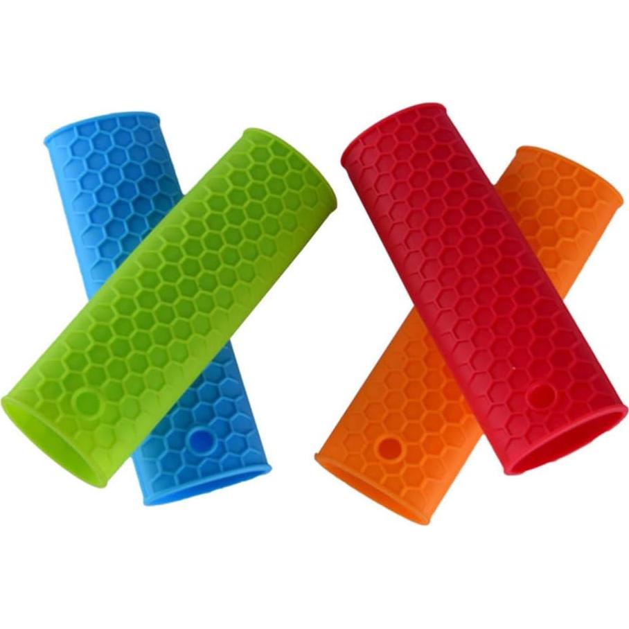 Funda de Mango de Silicona DOITOOL 4 Piezas Rojo Caramelo