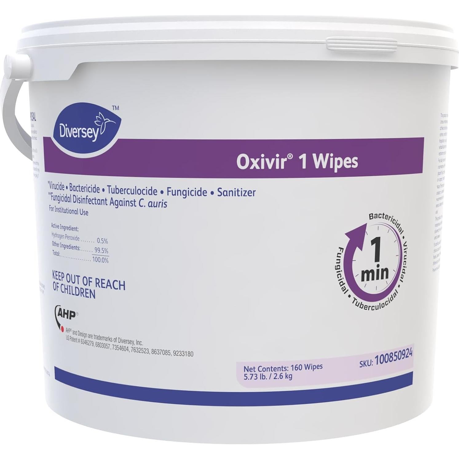 Toallitas Desinfectantes Diversey Oxivir 160 Unidades 11x30 cm