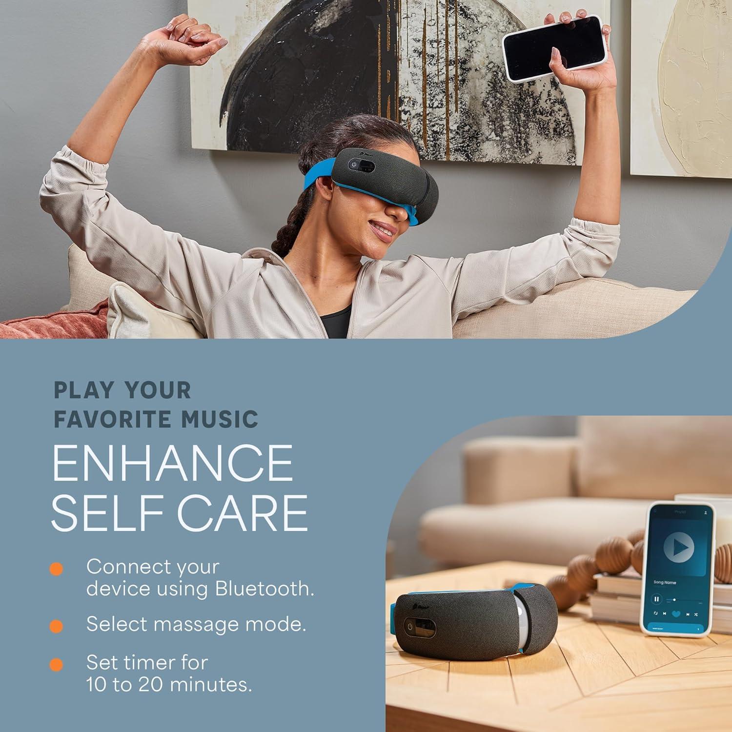 Masajeador de Ojos LifePro Calentado con Bluetooth y 4 Modos