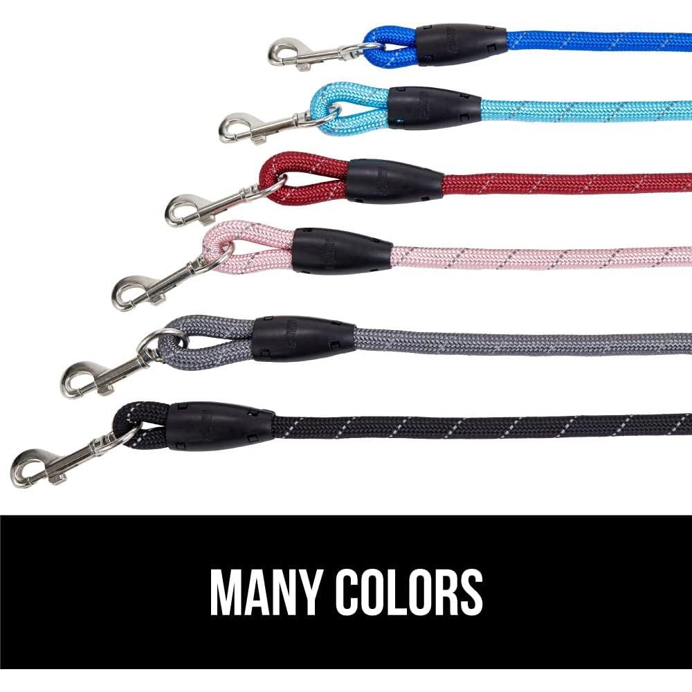 Correa para Perros Gorilla Grip Negra 1.27 cm x 1.22 m Reflectante