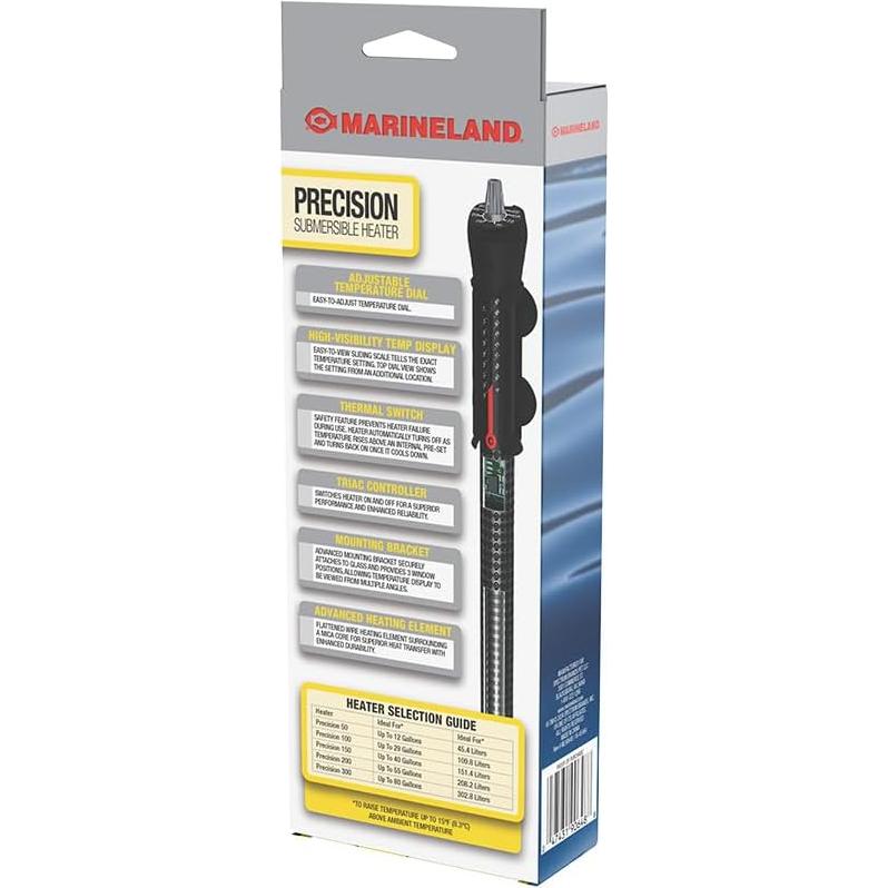 Calentador Sumergible Marineland 50W para Acuarios 45L