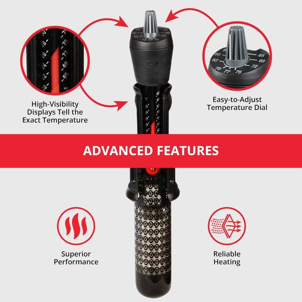 Calentador Sumergible Marineland 50W para Acuarios 45L