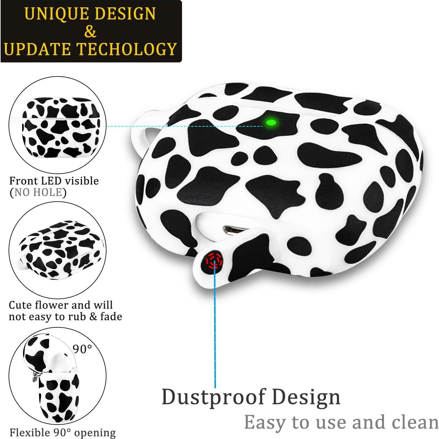 Funda Silicona Vaca para AirPods Pro - YOMPLOW - Protección Completa