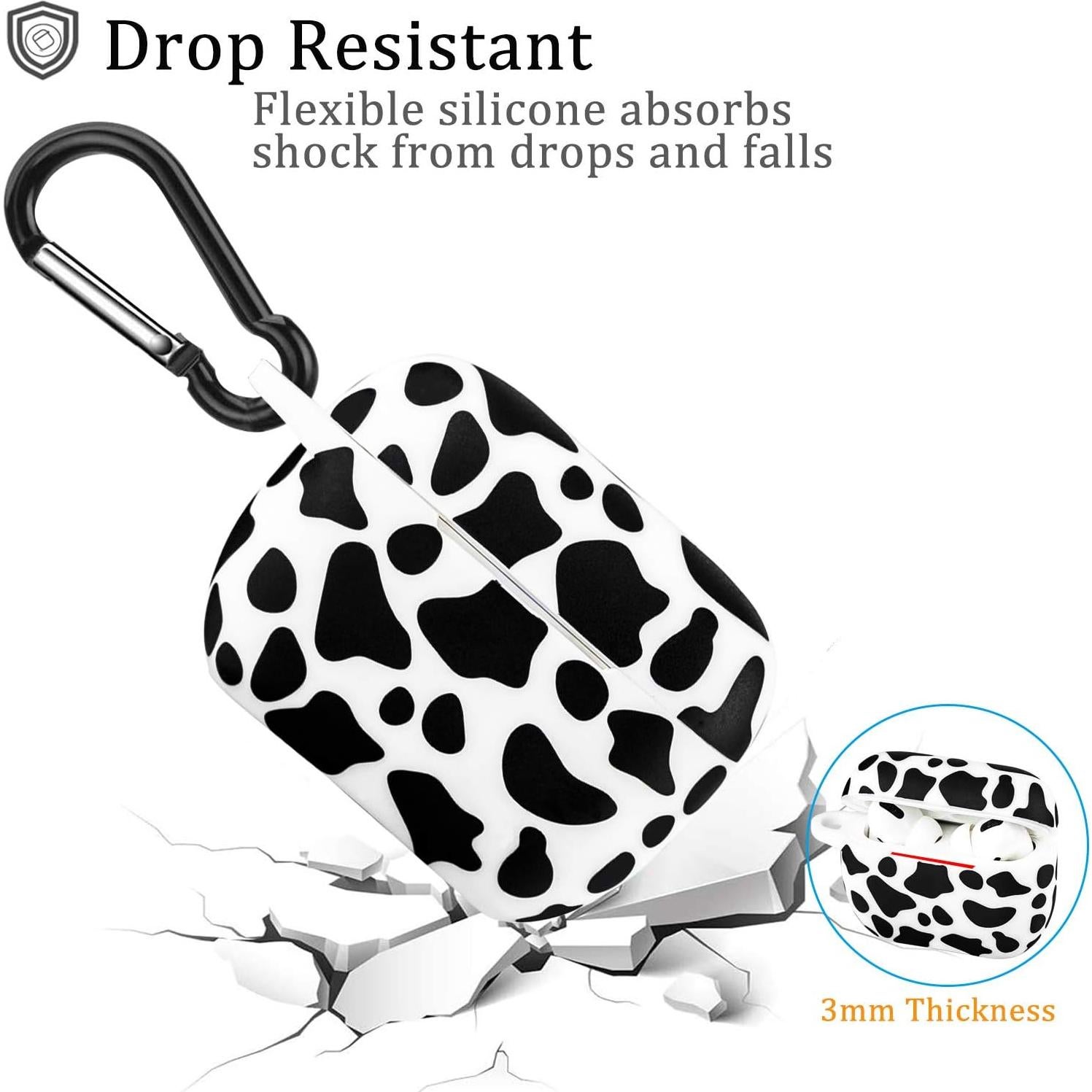 Funda Silicona Vaca para AirPods Pro - YOMPLOW - Protección Completa