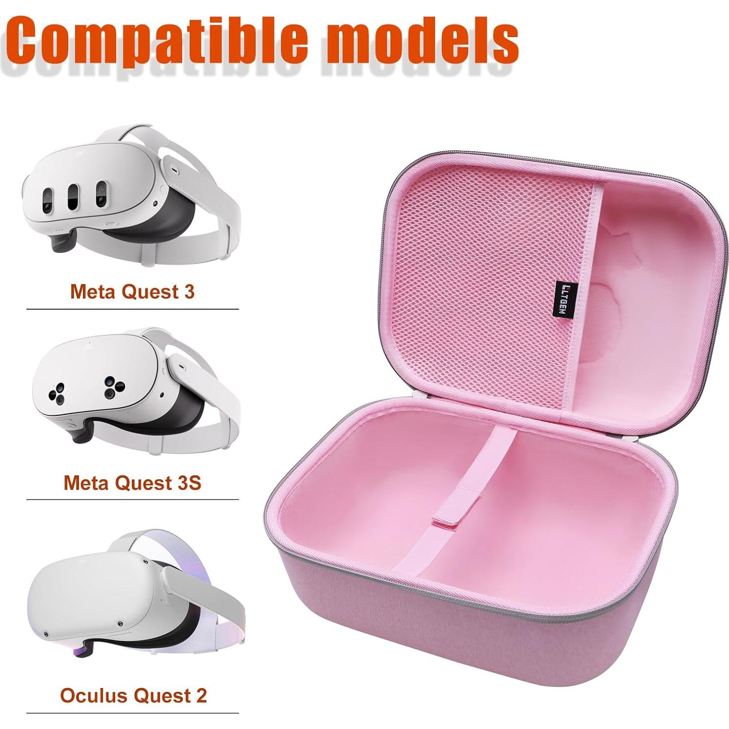 Funda LTGEM para Oculus Meta Quest 3S/3/2 - Negro, Accesorios VR