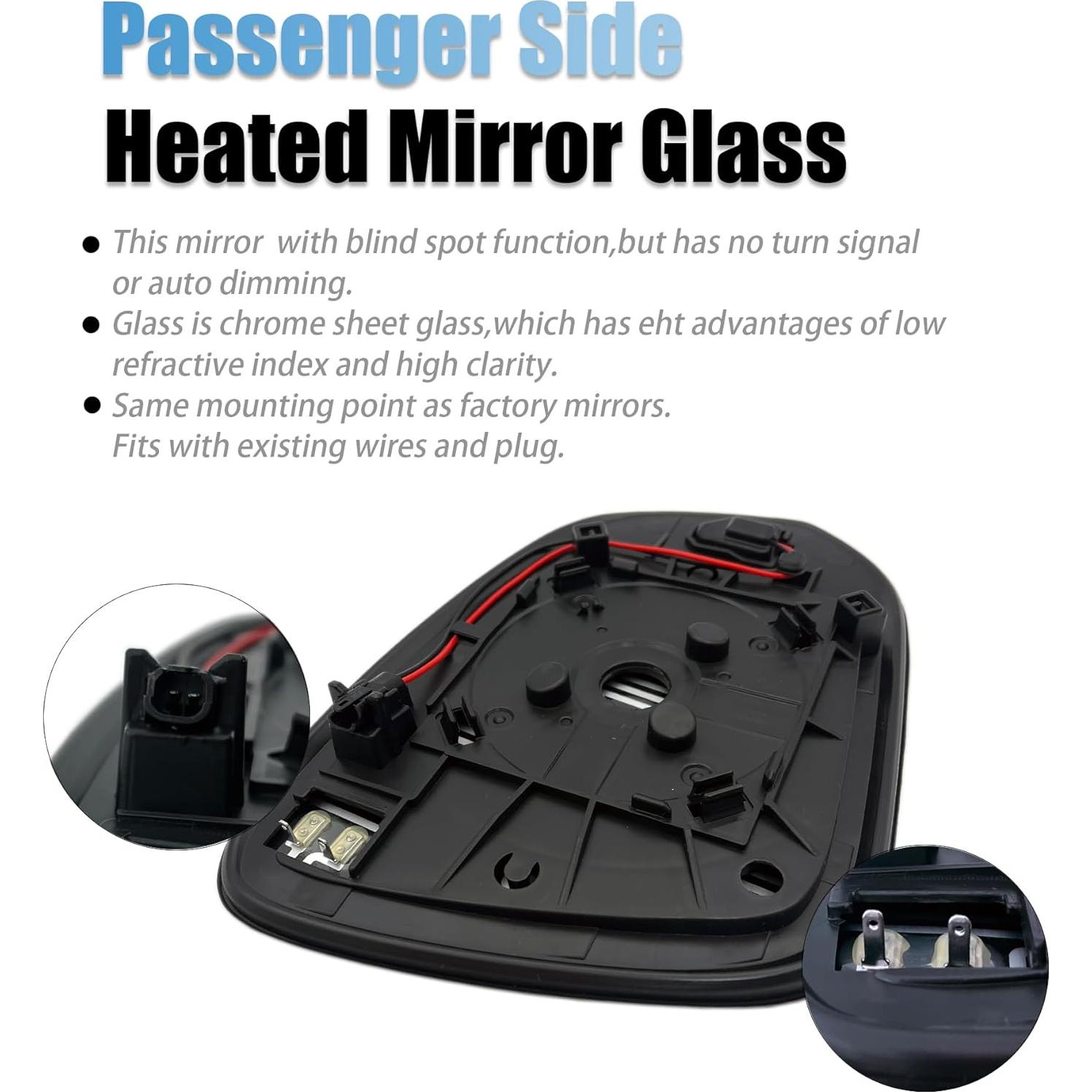 Vidrio Espejo Lateral Derecho Toyota RAV4 2013-2018 con Calefacción