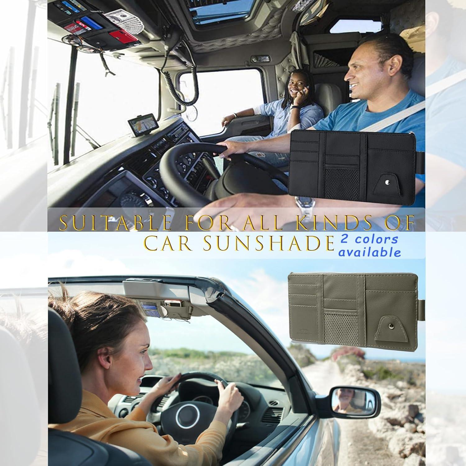 Organizador de Visera de Coche MOODKEY Negro 29.2x14.7cm